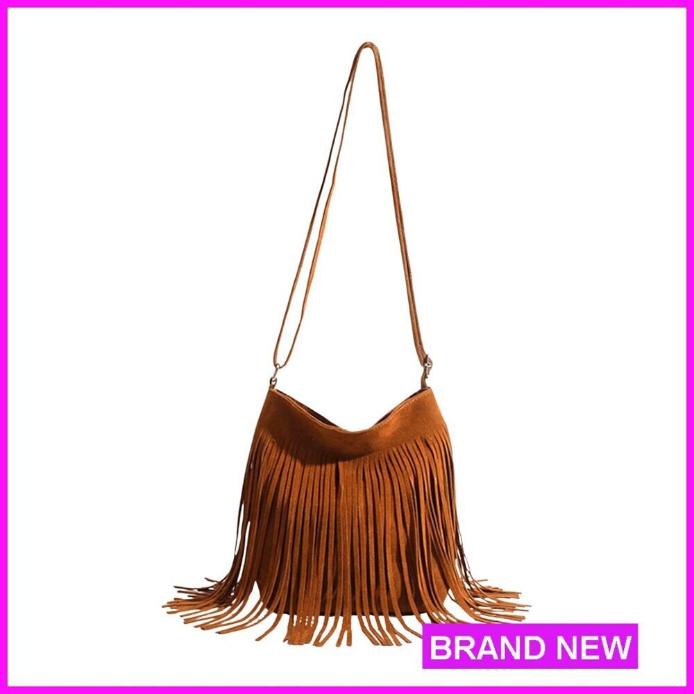 Fringe Western Crossbody Bag Tassel Hobo Shoulder Purse Vintage Style
